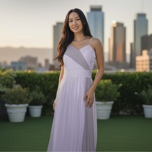 Lilac Victorian Strapless ruched prom or formal gown  dress